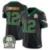 Eagles Jerome Brown Patch Kelly Green Gold Trim Jersey – All Stitched – Black – Randall Cunningham Jersey
