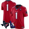 Houston Texans Hand Sign Throwing Up The H Vapor Jersey – All Stitched – Red – #1 Team Jersey