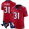 Houston Texans Hand Sign Throwing Up The H Vapor Jersey – All Stitched – Red – Dameon Pierce Jersey