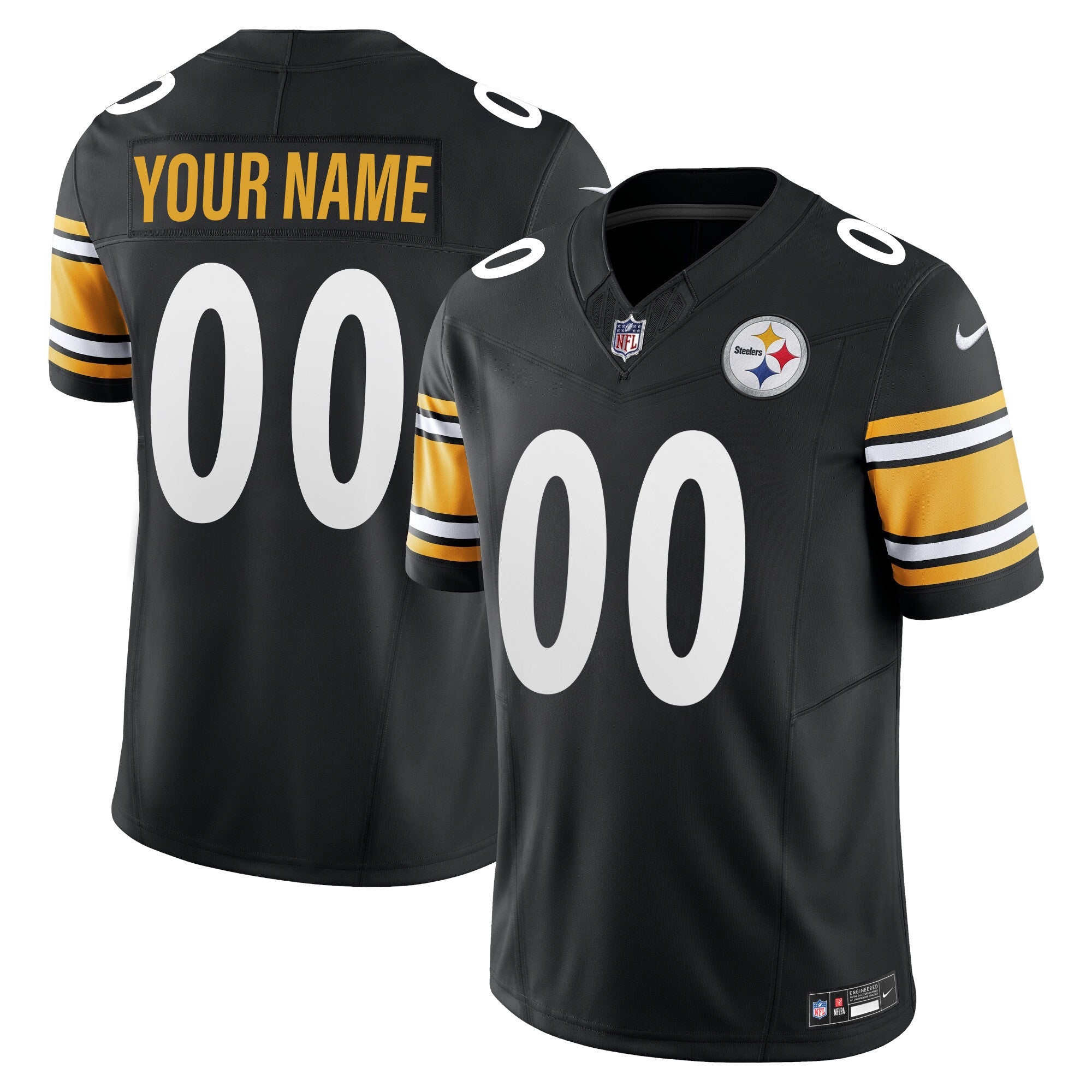 Steelers Vapor Limited Custom Jersey – All Stitched – Black Jersey