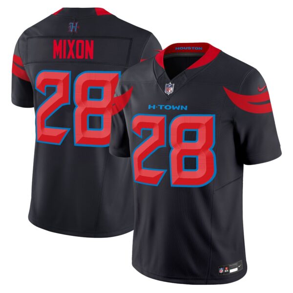 Houston Texans 2024 Vapor Limited Jersey V3 – All Stitched – Navy Limited – Joe Mixon Jersey