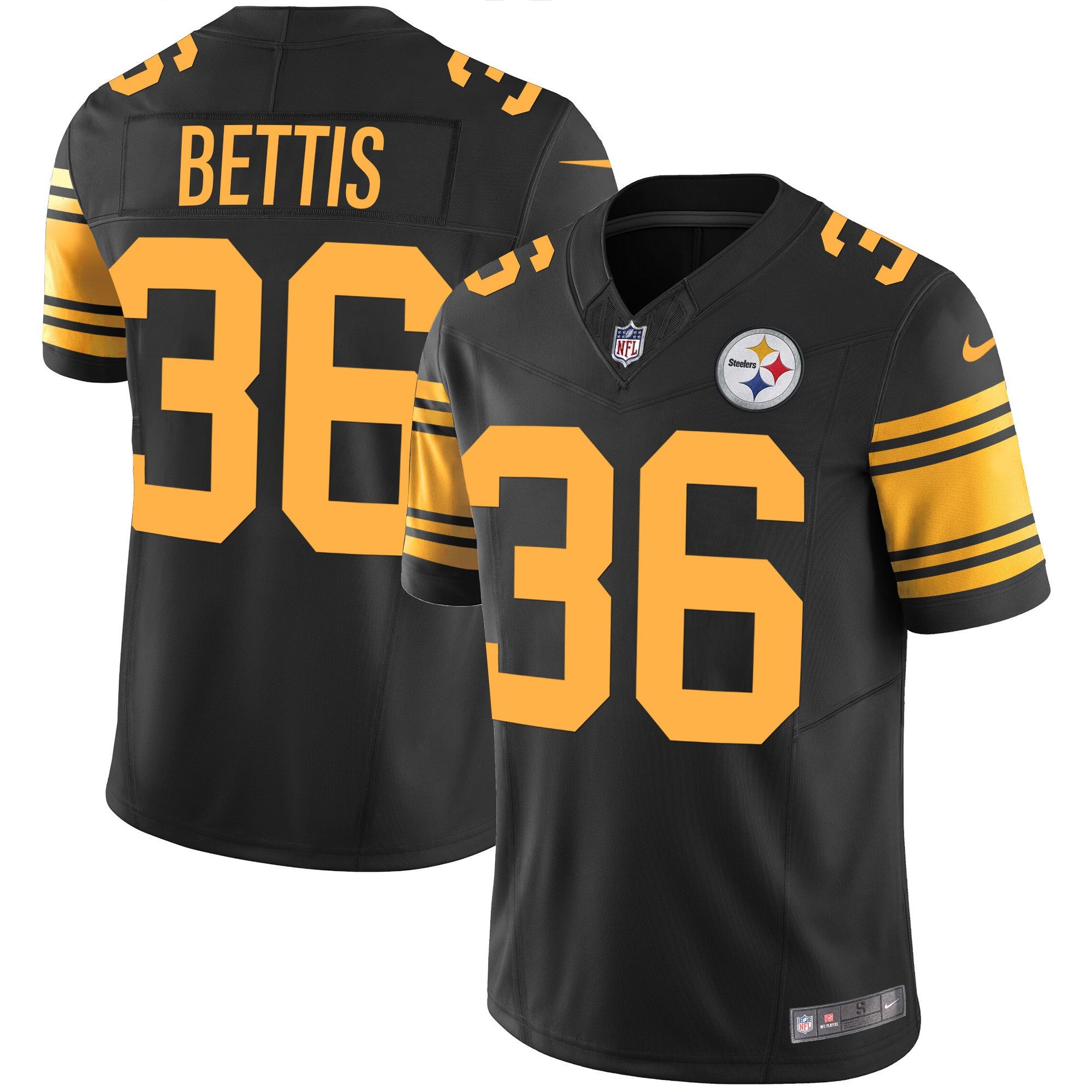 Steelers Vapor Limited Jersey – All Stitched – Color Rush – Jerome Bettis Jersey