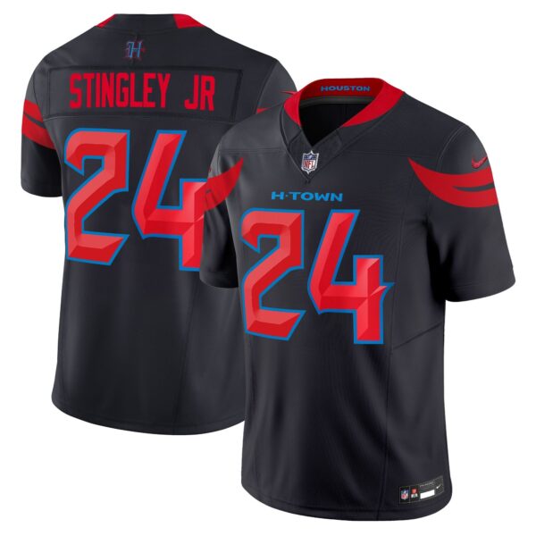 Houston Texans 2024 Vapor Limited Jersey V3 – All Stitched – Navy Limited – Derek Stingley Jr. Jersey