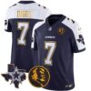 Cowboys Texas & John Madden Patch Gold Trim Vapor Jersey – All Stitched – Navy Alternate – Trevon Diggs Jersey