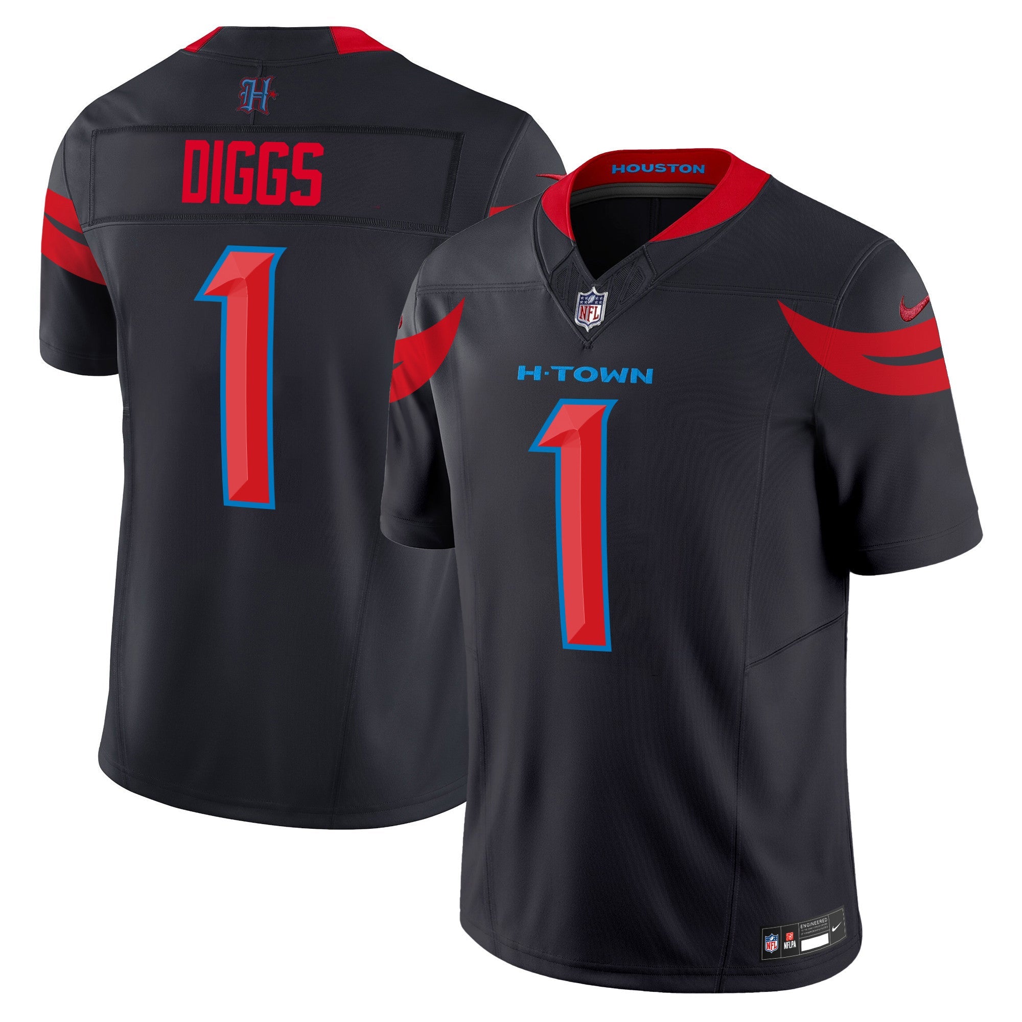 Houston Texans 2024 Vapor Limited Jersey V3 – All Stitched – Navy Limited – Stefon Diggs Jersey