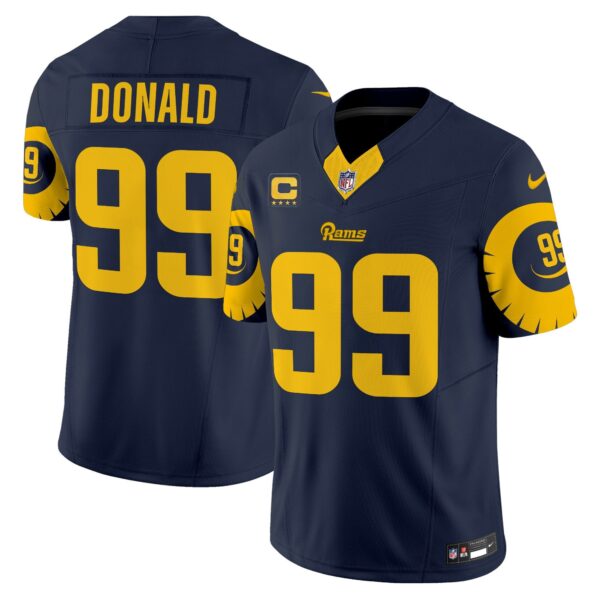 Rams Special Vapor Limited Jersey – All Stitched – Navy – Aaron Donald Jersey
