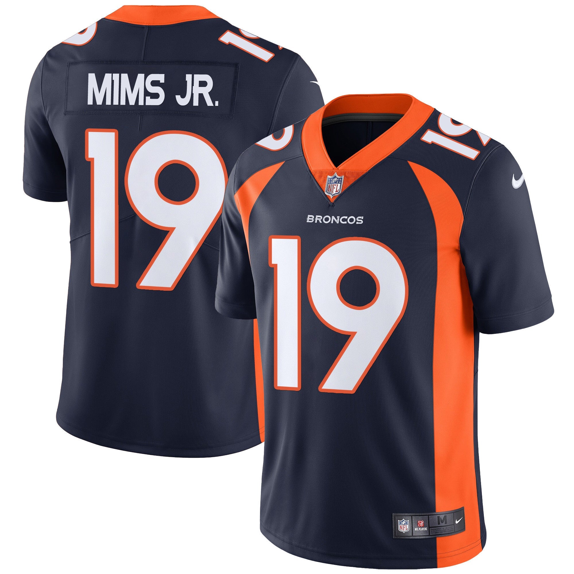 Denver Broncos Vapor Jersey – All Stitched – Navy – Marvin Mims Jr. Jersey