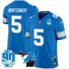 Detroit Lions 2024 Michigan & 90th Year Patch Vapor Jersey – All Stitched – Blue – David Montgomery Jersey