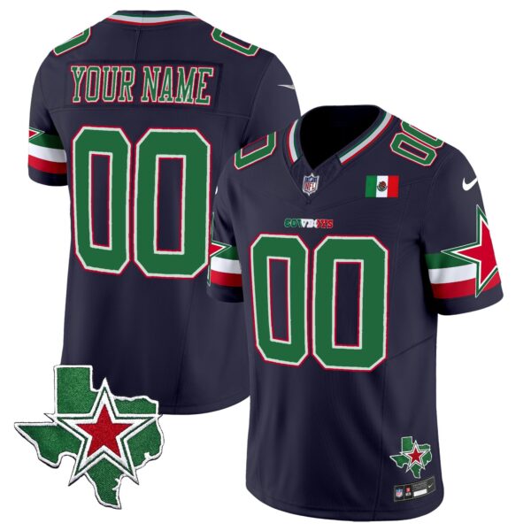 Cowboys 2024 Mexico Vapor Premier Limited Custom Jersey – All Stitched – Navy Jersey
