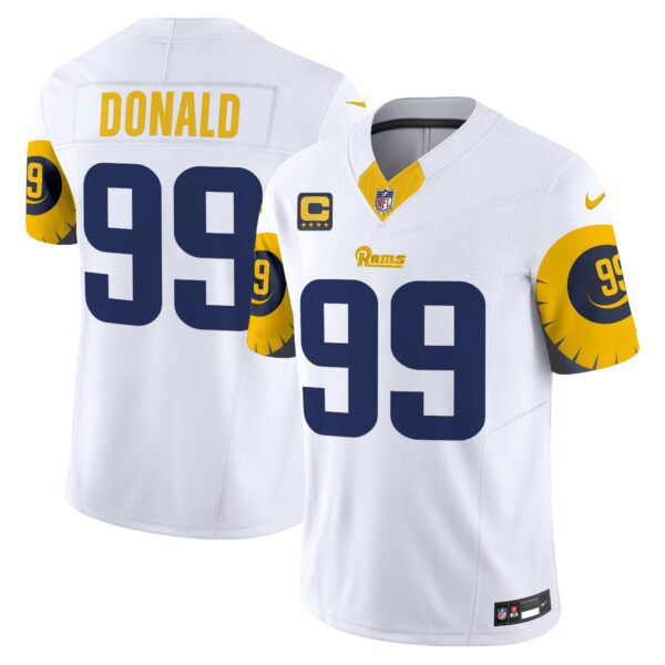 Rams Special Vapor Limited Jersey – All Stitched – White – Aaron Donald Jersey
