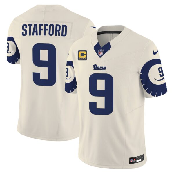 Rams Special Vapor Limited Jersey – All Stitched – Bone – Matthew Stafford Jersey