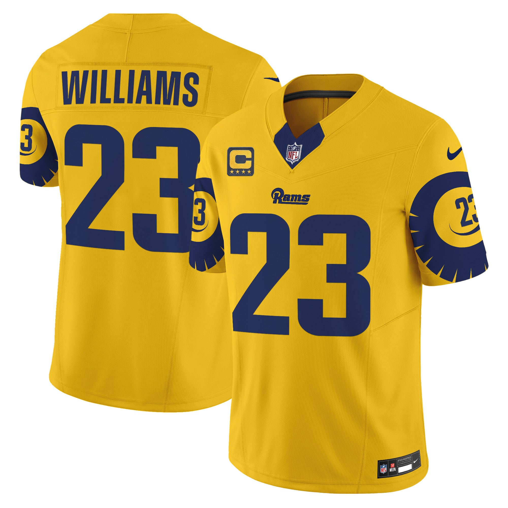 Rams Special Vapor Limited Jersey – All Stitched – Gold – Kyren Williams Jersey