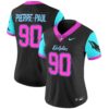 Women Dolphins Miami Vice Vapor Limited Jersey – All Stitched – Black – Pierre-Paul Jersey