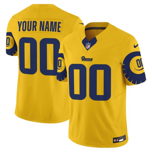 Rams Special Vapor Limited Custom Jersey – All Stitched – Gold Jersey