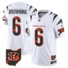 Bengals Special Vapor Limited Jersey – All Stitched – White – Jake Browning Jersey