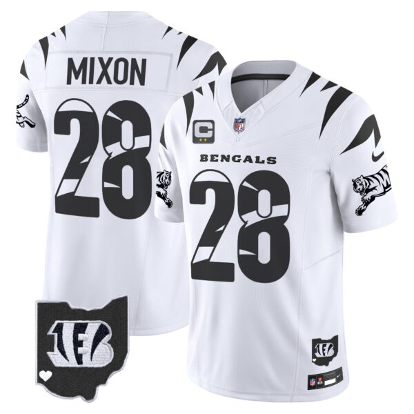 Bengals Special Vapor Limited Jersey – All Stitched – White Limited – Joe Mixon Jersey