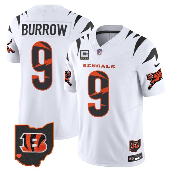 Bengals Special Vapor Limited Jersey – All Stitched – White – Joe Burrow Jersey