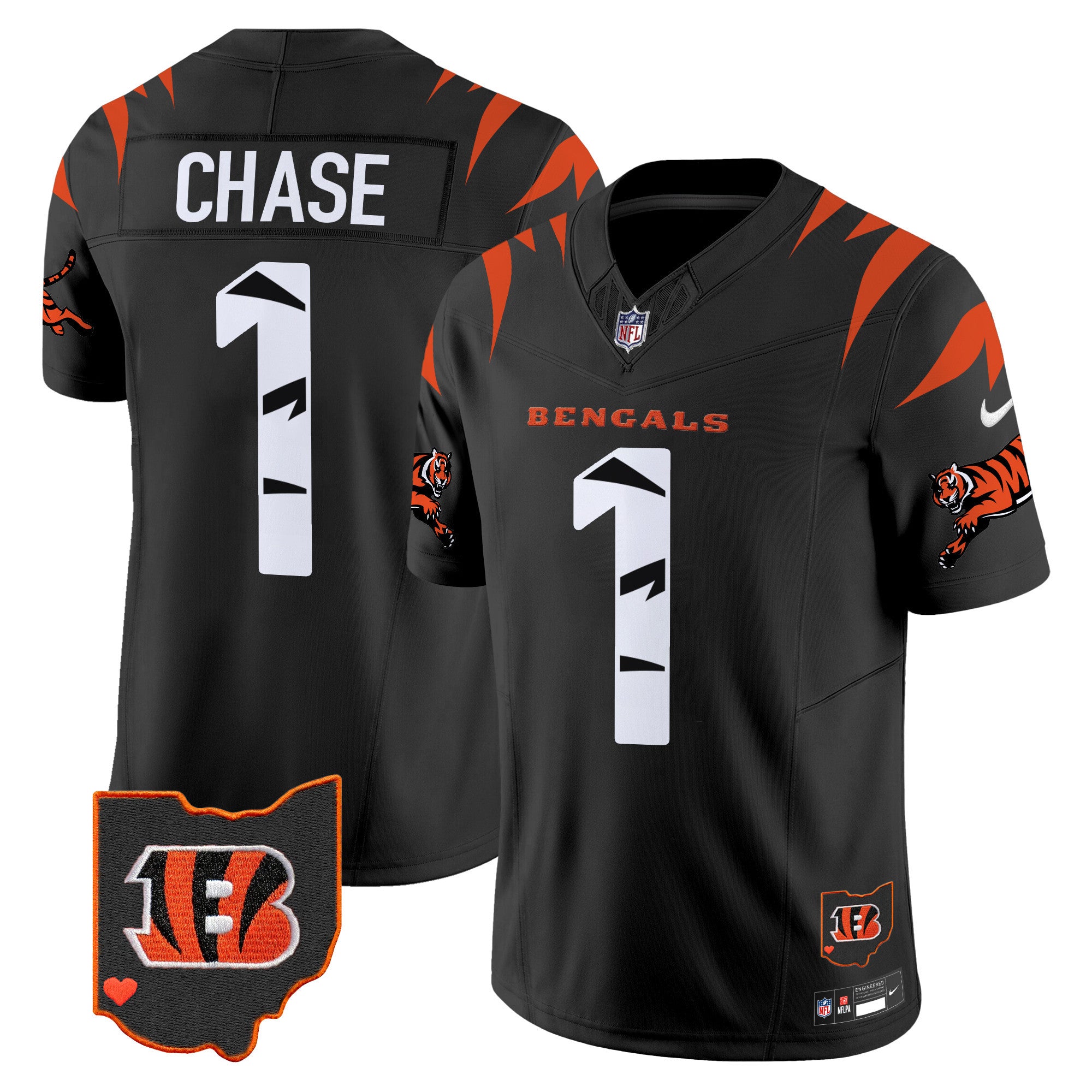 Bengals Special Vapor Limited Jersey – All Stitched – Black – Ja’Marr Chase Jersey