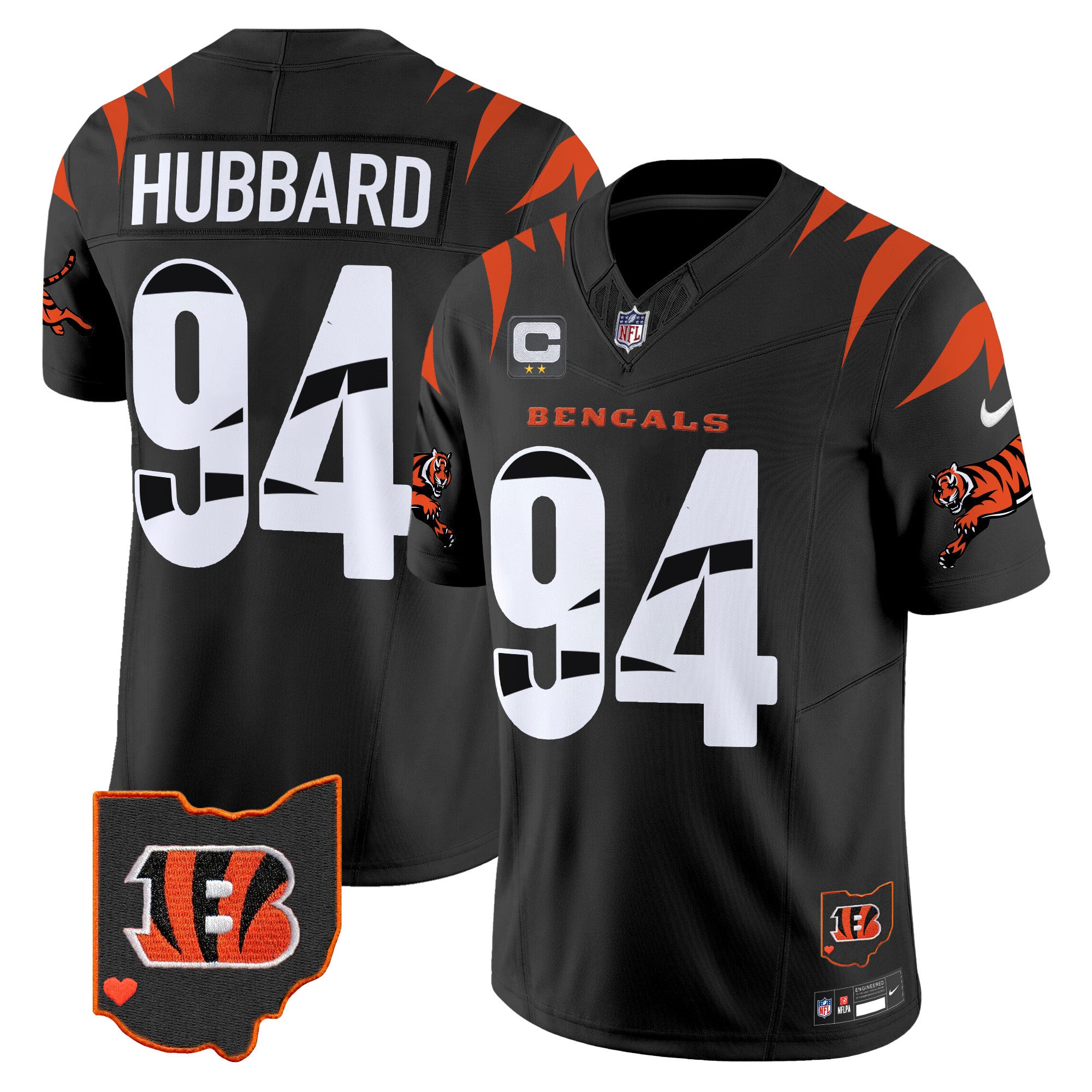 Bengals Special Vapor Limited Jersey – All Stitched – Black – Sam Hubbard Jersey
