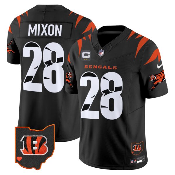 Bengals Special Vapor Limited Jersey – All Stitched – Black – Joe Mixon Jersey