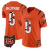 Bengals Special Vapor Limited Jersey – All Stitched – Orange – Jake Browning Jersey