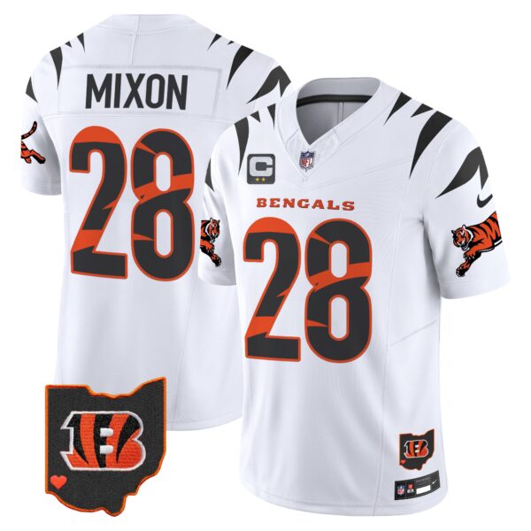 Bengals Special Vapor Limited Jersey – All Stitched – White – Joe Mixon Jersey