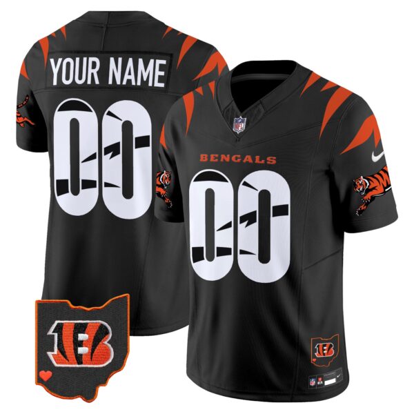 Bengals Special Vapor Limited Custom Jersey – All Stitched – Black Jersey