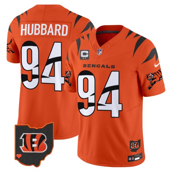 Bengals Special Vapor Limited Jersey – All Stitched – Orange – Sam Hubbard Jersey