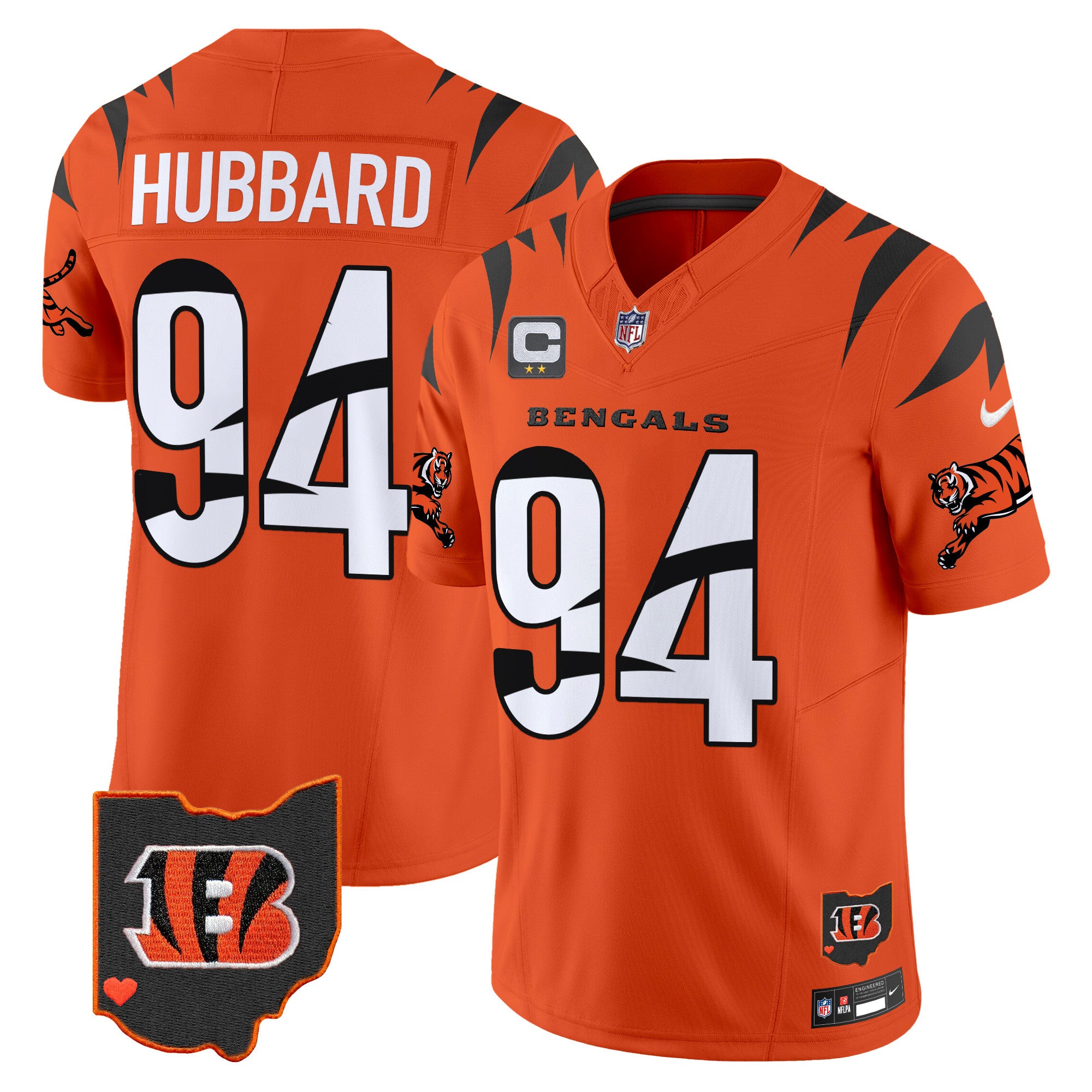 Bengals Special Vapor Limited Jersey – All Stitched – Orange – Sam Hubbard Jersey