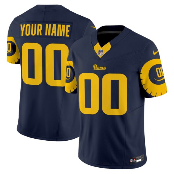 Rams Special Vapor Limited Custom Jersey – All Stitched – Navy Jersey