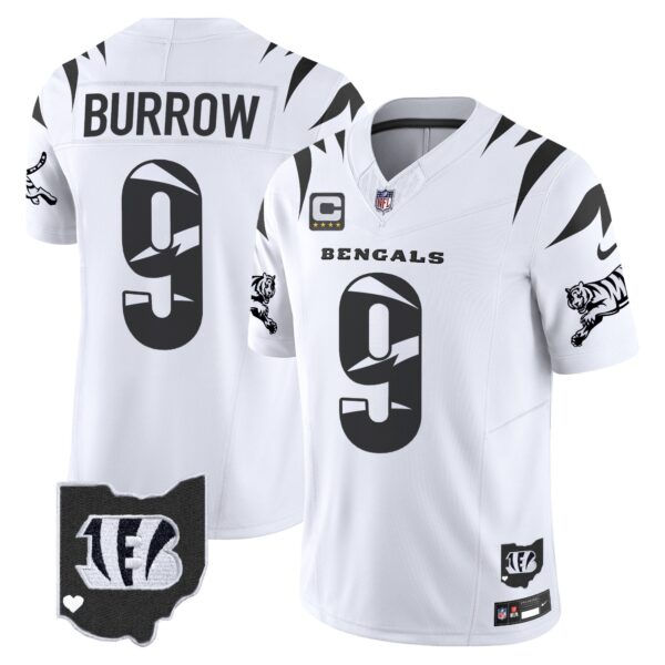 Bengals Special Vapor Limited Jersey – All Stitched – White Limited – Joe Burrow Jersey