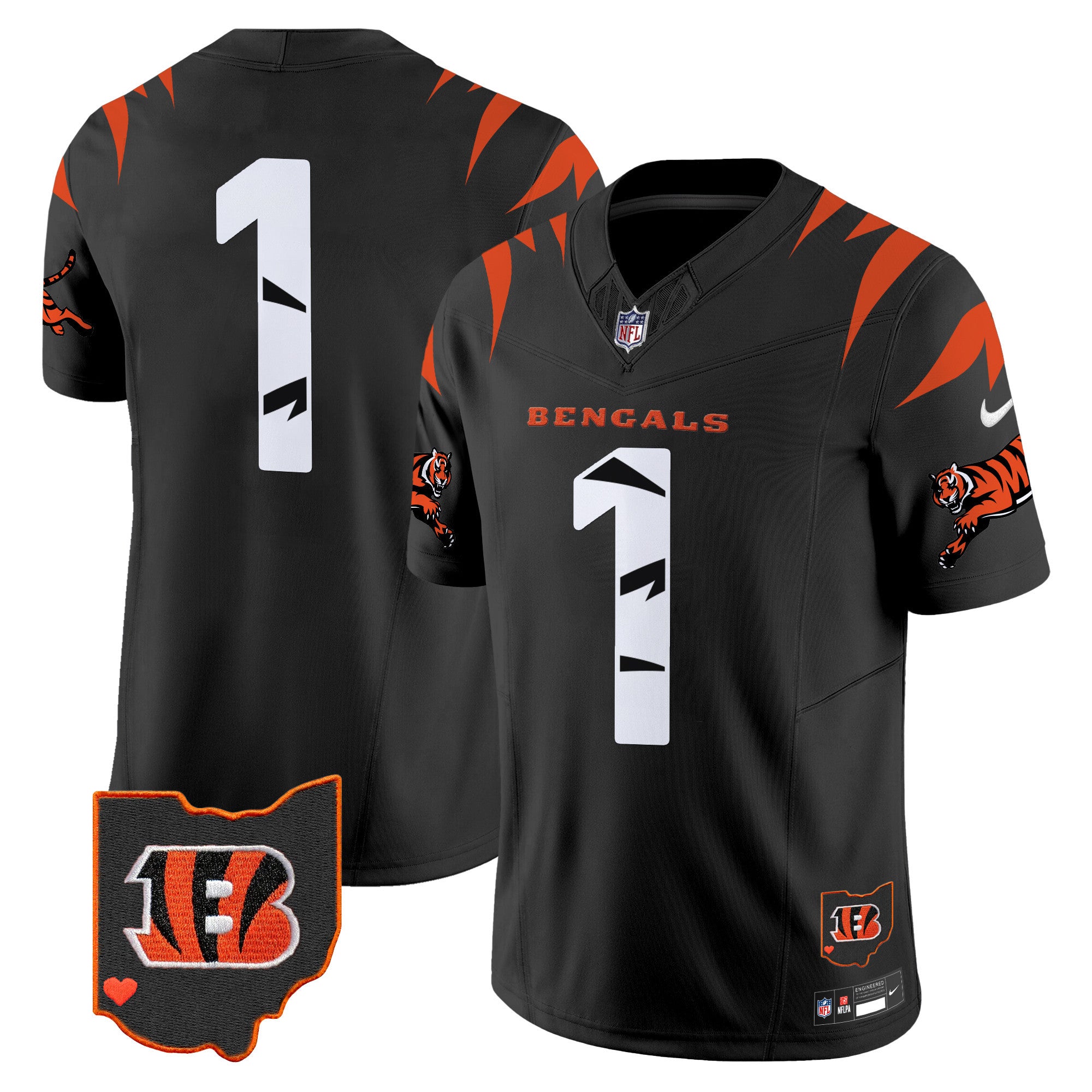 Bengals Special Vapor Limited Jersey – All Stitched – Black – #1 Team Jersey