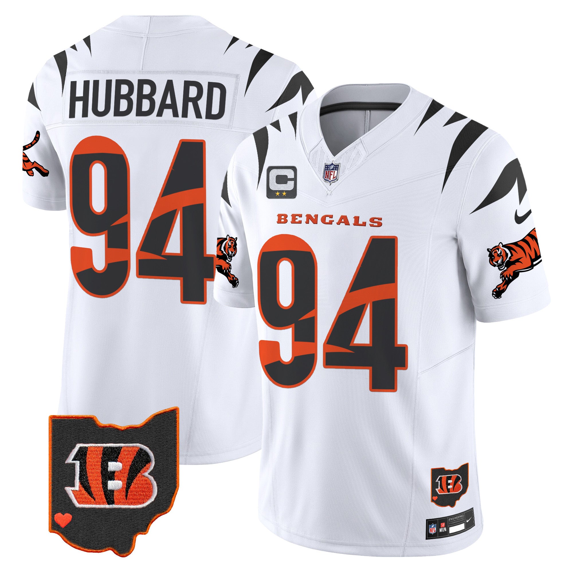 Bengals Special Vapor Limited Jersey – All Stitched – White – Sam Hubbard Jersey