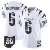 Bengals Special Vapor Limited Jersey – All Stitched – White Limited – Jake Browning Jersey
