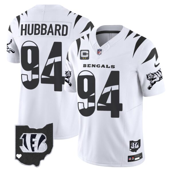 Bengals Special Vapor Limited Jersey – All Stitched – White Limited – Sam Hubbard Jersey