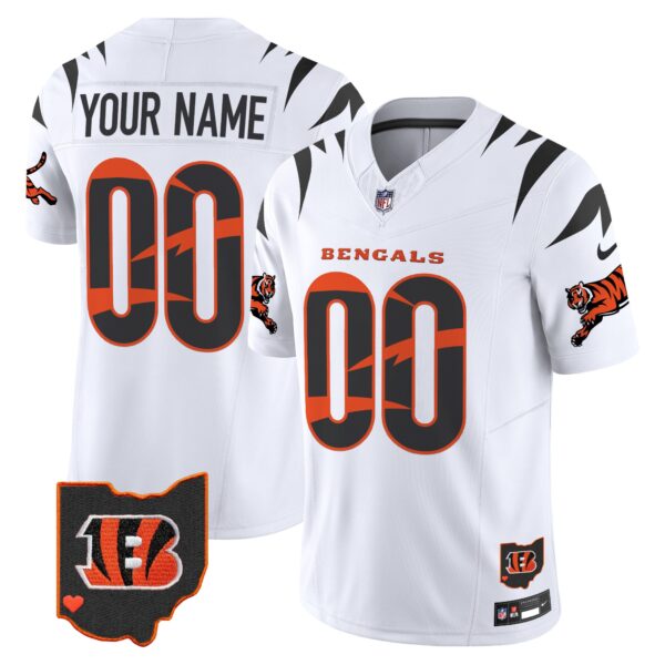 Bengals Special Vapor Limited Custom Jersey – All Stitched – White Jersey