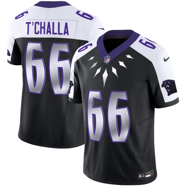 Carolina Panthers Wakanda Vapor Limited Jersey – All Stitched – Black Alternate – T’Challa 1966 Jersey