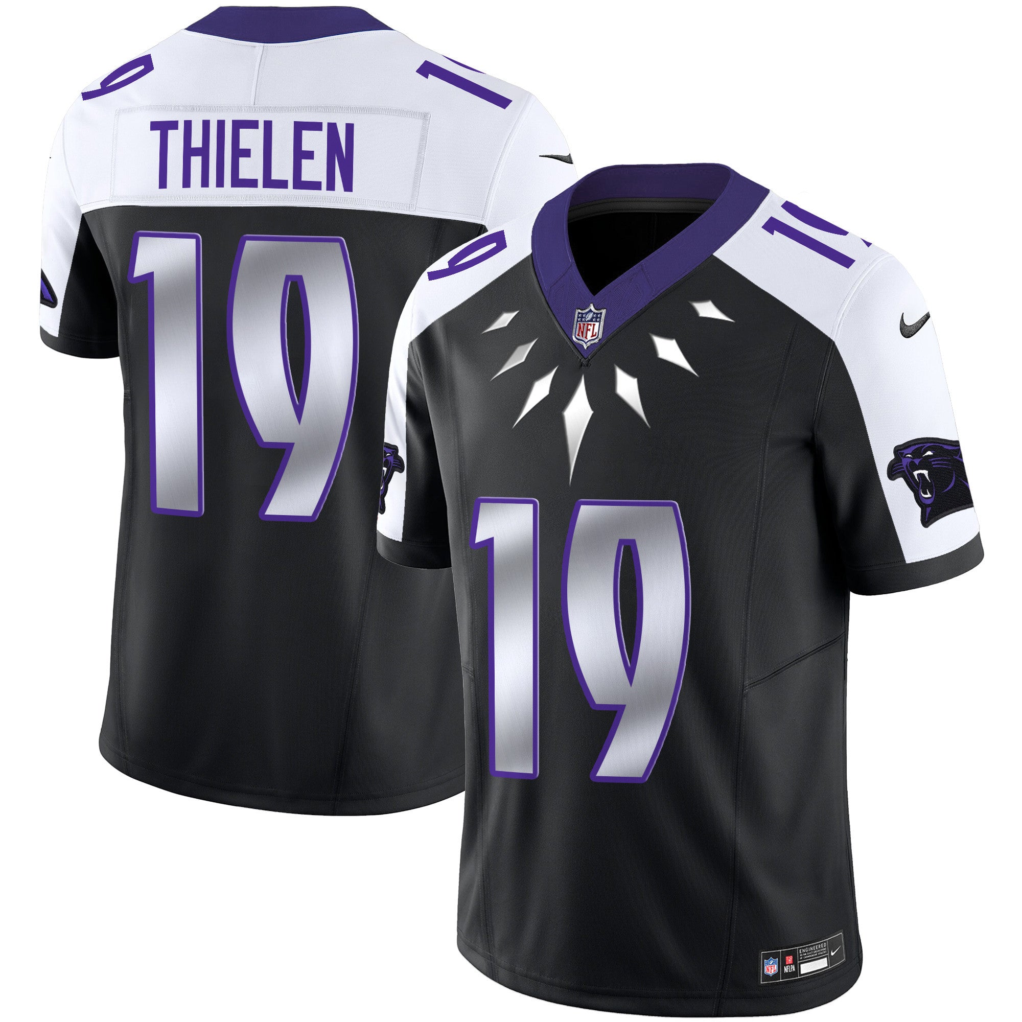 Carolina Panthers Wakanda Vapor Limited Jersey – All Stitched – Black Alternate – Adam Thielen Jersey
