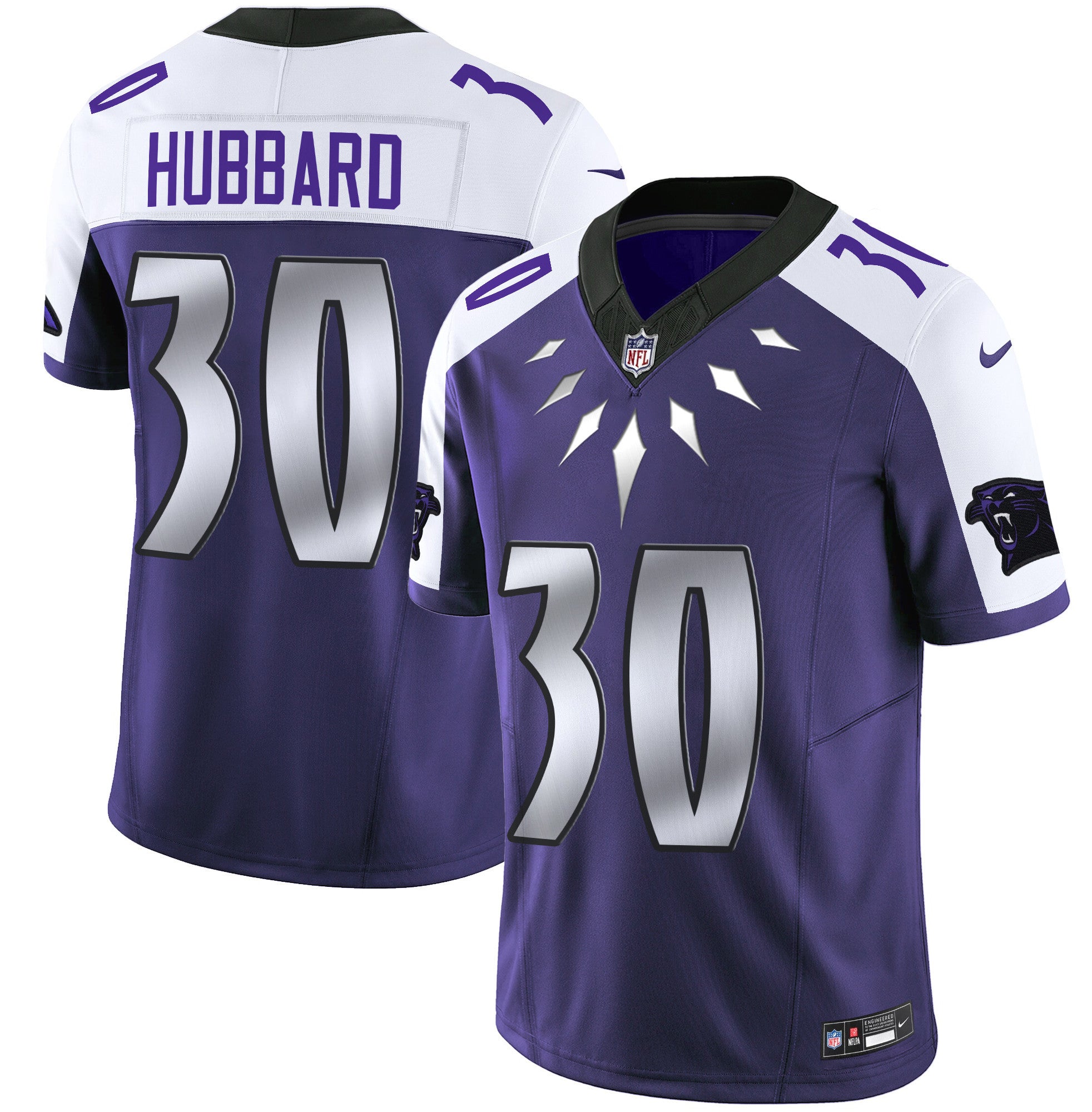 Carolina Panthers Wakanda Vapor Limited Jersey – All Stitched – Purple Alternate – Chuba Hubbard Jersey
