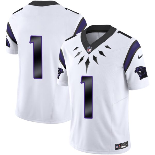 Carolina Panthers Wakanda Vapor Limited Jersey – All Stitched – White – #1 Team Jersey