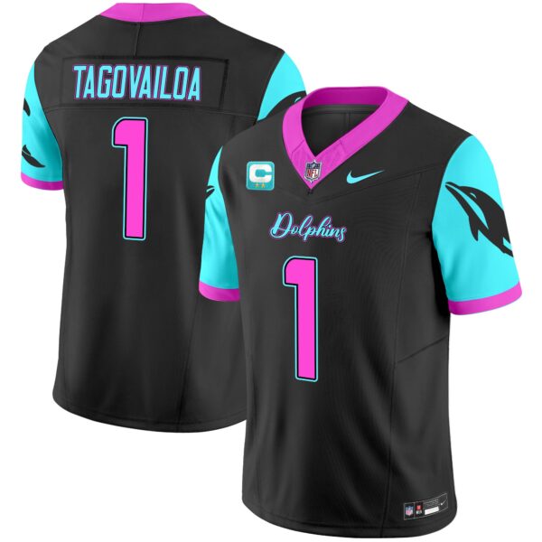 Dolphins Miami Vice Vapor Limited Jersey – All Stitched – Tua Tagovailoa Jersey