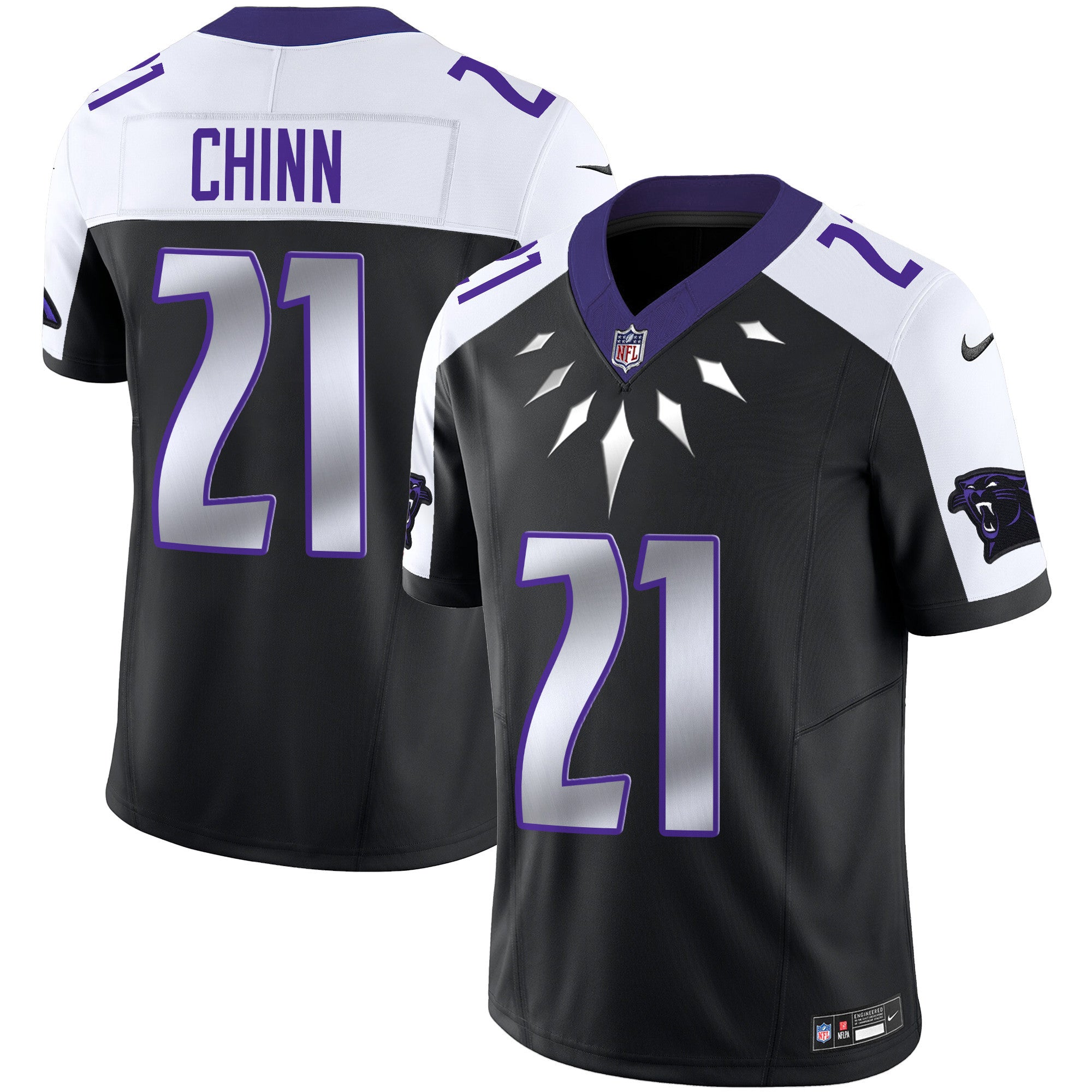 Carolina Panthers Wakanda Vapor Limited Jersey – All Stitched – Black Alternate – Jeremy Chinn Jersey