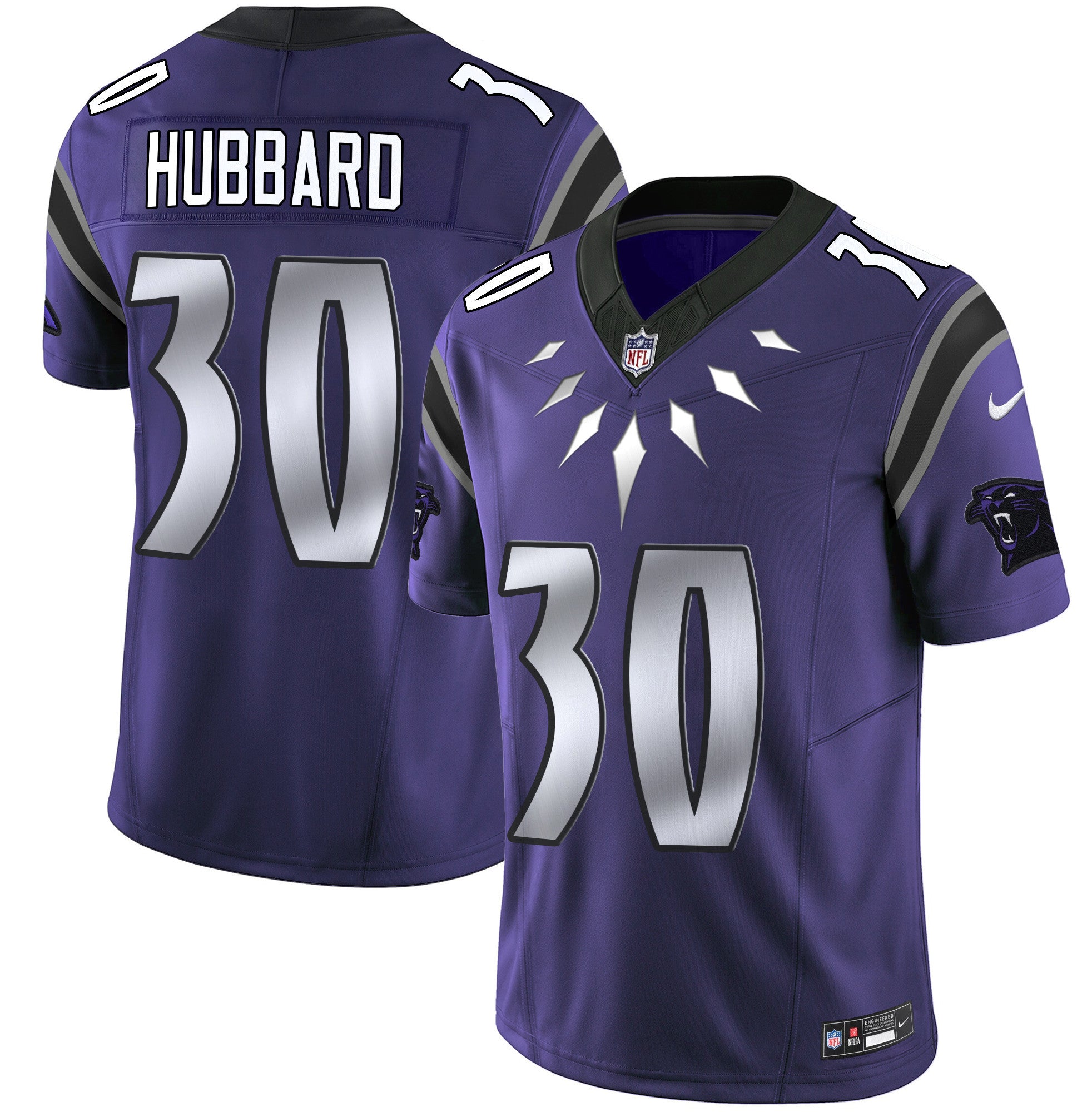 Carolina Panthers Wakanda Vapor Limited Jersey – All Stitched – Purple – Chuba Hubbard Jersey