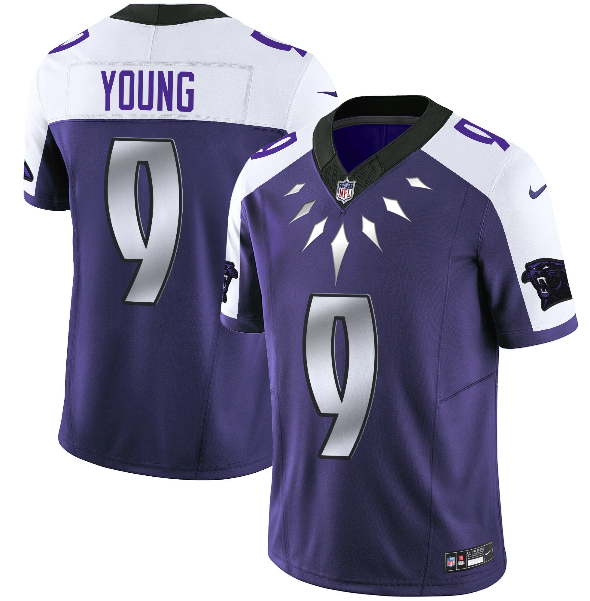 Carolina Panthers Wakanda Vapor Limited Jersey – All Stitched – Purple Alternate – Bryce Young Jersey