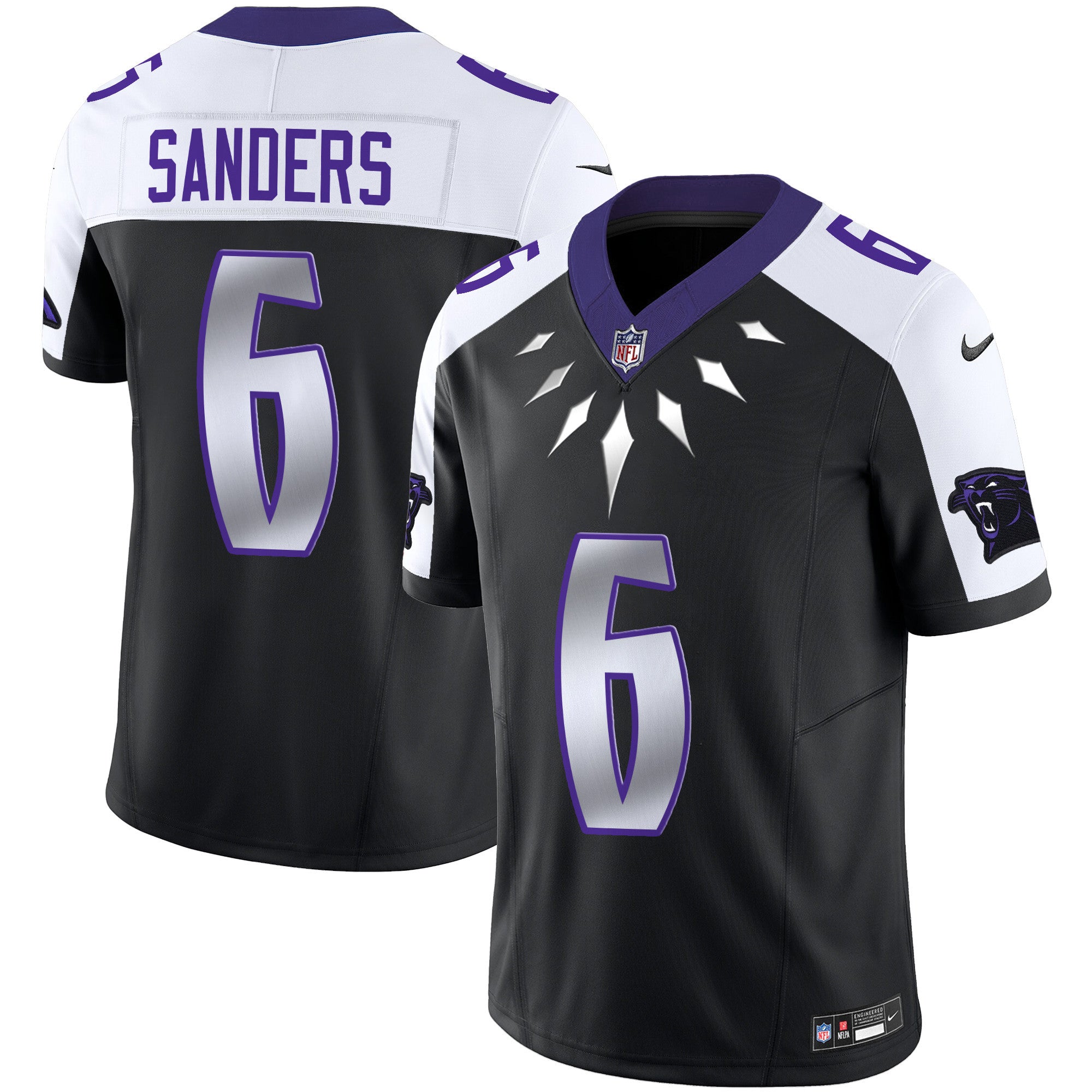 Carolina Panthers Wakanda Vapor Limited Jersey – All Stitched – Black Alternate – Miles Sanders Jersey