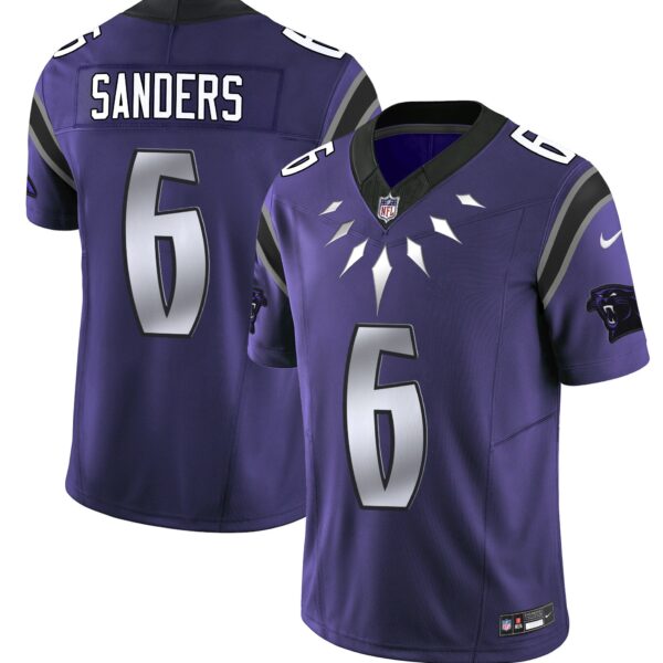 Carolina Panthers Wakanda Vapor Limited Jersey – All Stitched – Purple – Miles Sanders Jersey