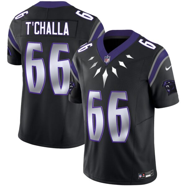 Carolina Panthers Wakanda Vapor Limited Jersey – All Stitched – Black – T’Challa 1966 Jersey