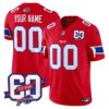 Bills 60th Anniversary Patch Vapor Limited Custom Jersey – All Stitched – Red Jersey