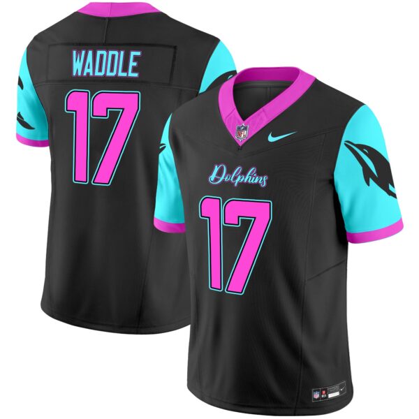 Dolphins Miami Vice Vapor Limited Jersey – All Stitched – Jaylen Waddle Jersey