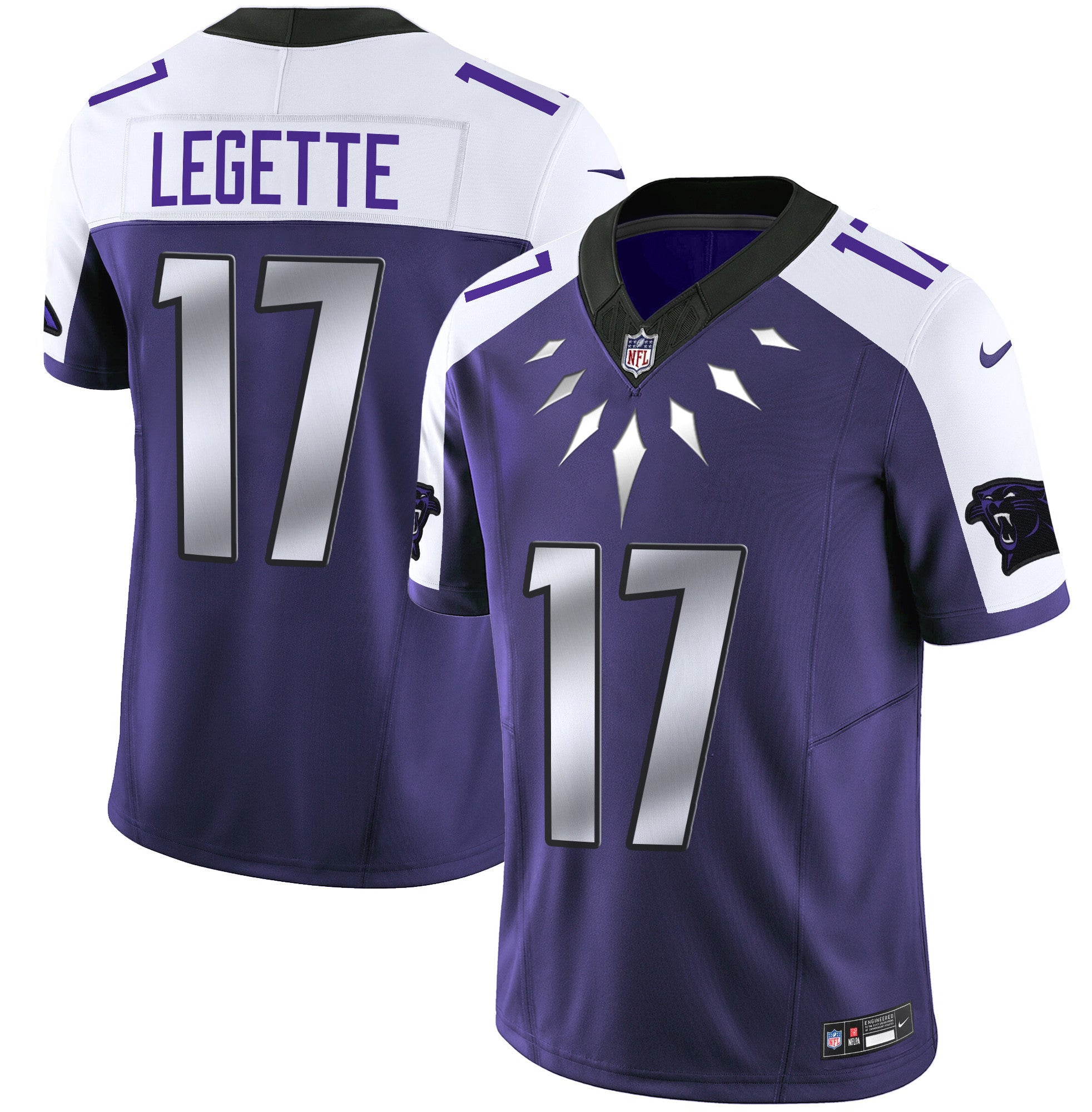 Carolina Panthers Wakanda Vapor Limited Jersey – All Stitched – Purple Alternate – Xavier Legette Jersey